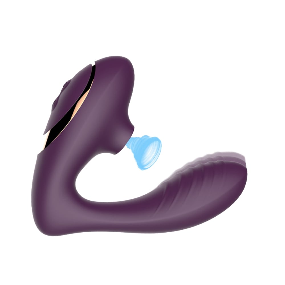 ויברטור יניקה כפול | Purple Pleasure ויברטור יניקה כפול | Purple Pleasure